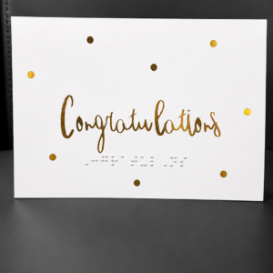 Braille congratulations greeting card