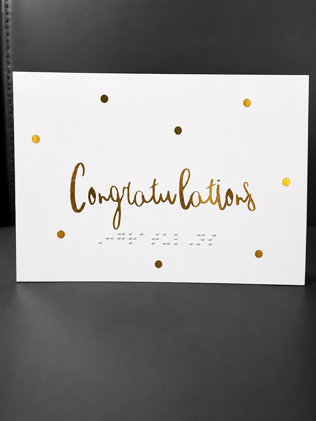 Braille congratulations greeting card