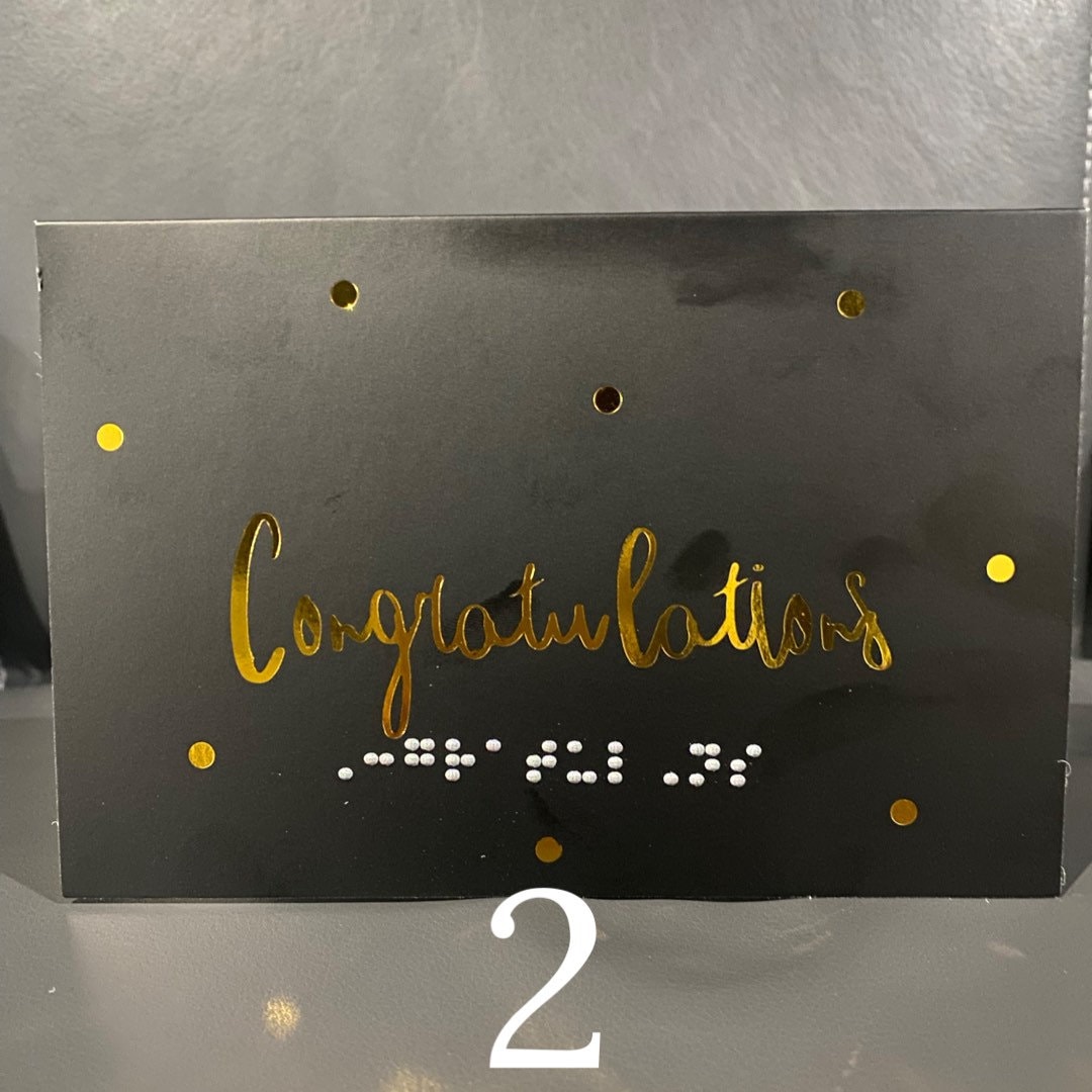 Personalized Braille Congratulations Greeting Card - Image 2