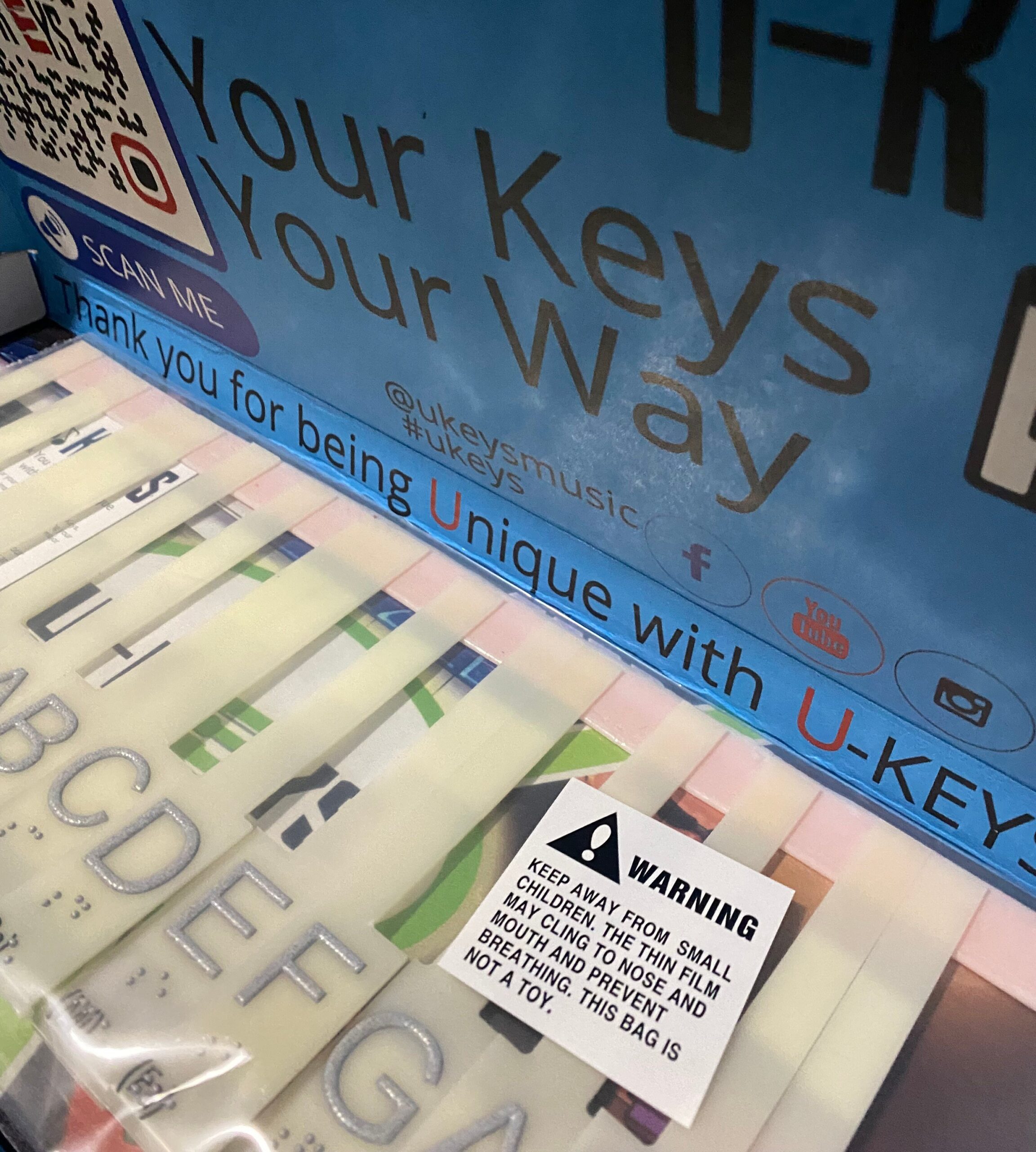 U-KEYS® Braille & Tactile Piano Key Overlays – 15-Key Educational Set - Image 8