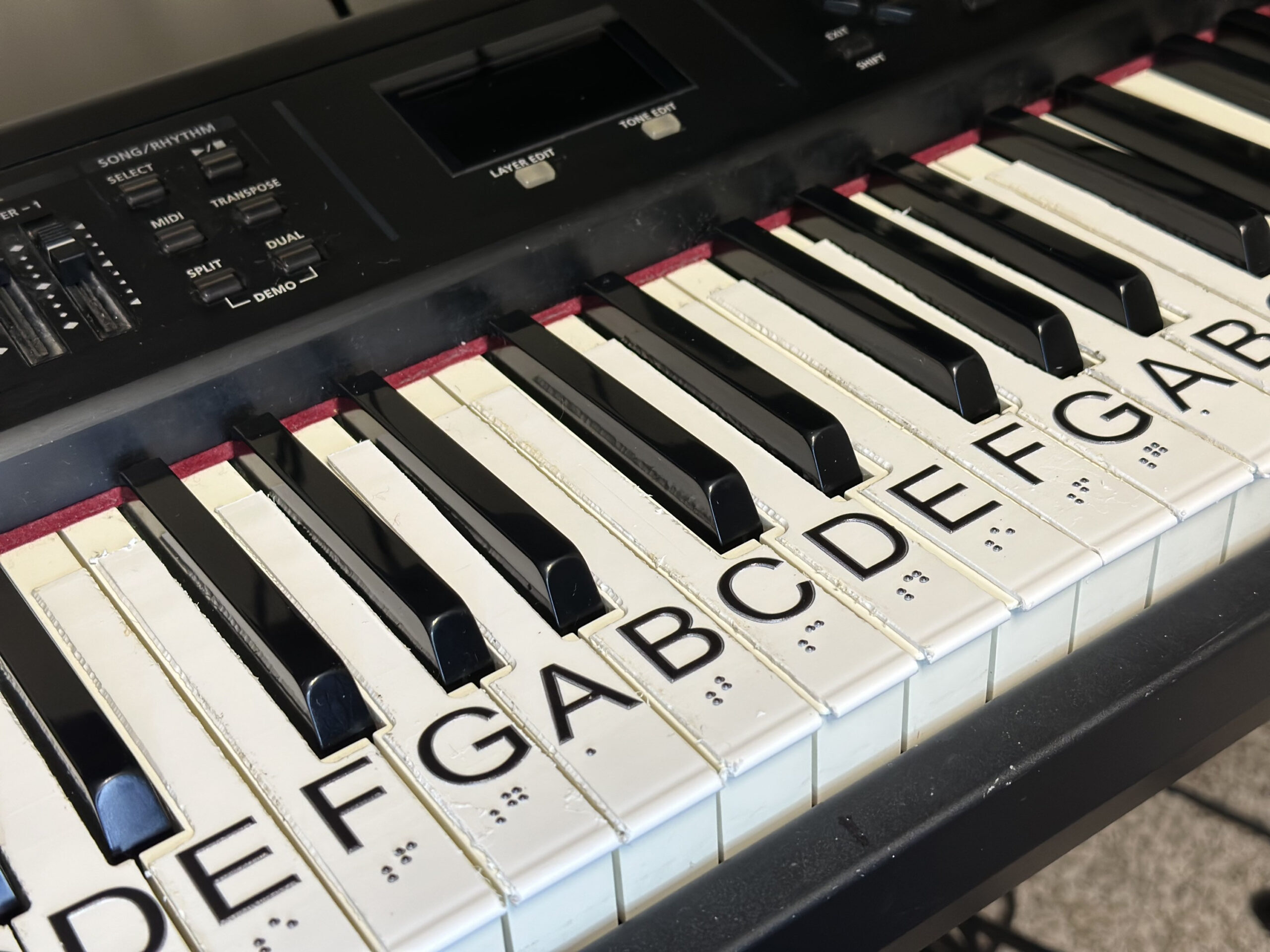 U-KEYS® Braille & Tactile Piano Key Overlays – 15-Key Educational Set - Image 5