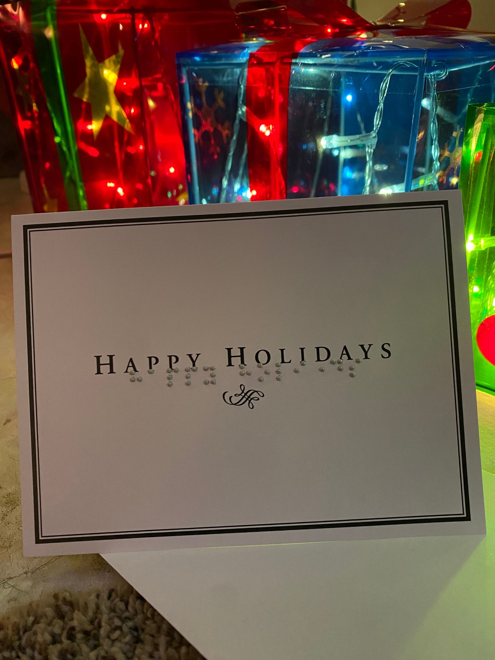 Braille Holiday Greeting Card – Season's Greetings - Image 3